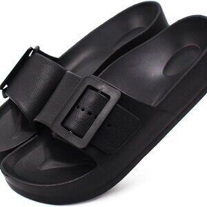 Women's Arch Support Platform Slides Lightweight Non-Slip Summer Shoes